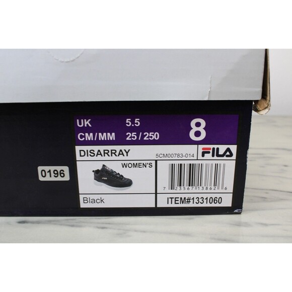 FILA Disarray Women's Shoes - Black (US 8) NEW IN BOX - Picture 9 of 9